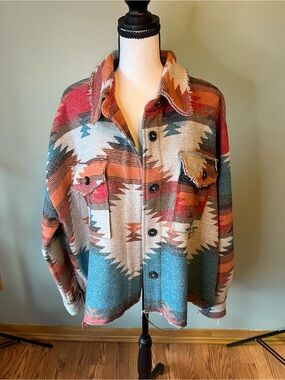 LA MIEL Southwest Pattern Jacket Size L